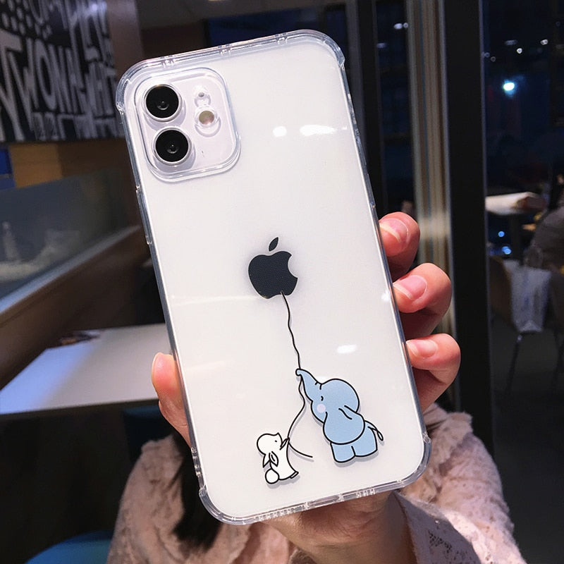 Cute Cartoon Clear iPhone Case