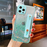 Glitter Wrist Strap Stand iPhone Case