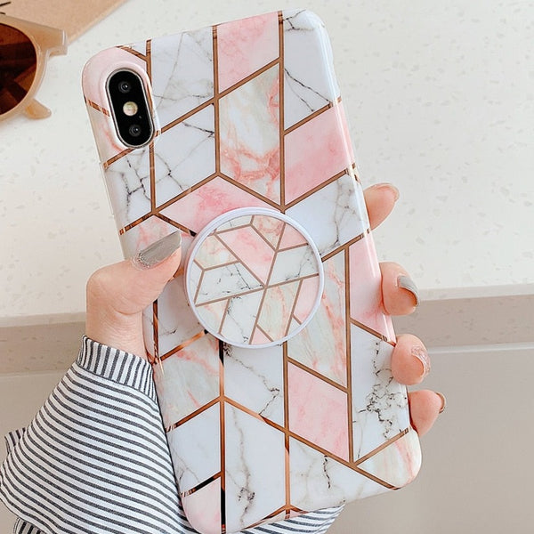 Marble Folded Holder iPhone Case