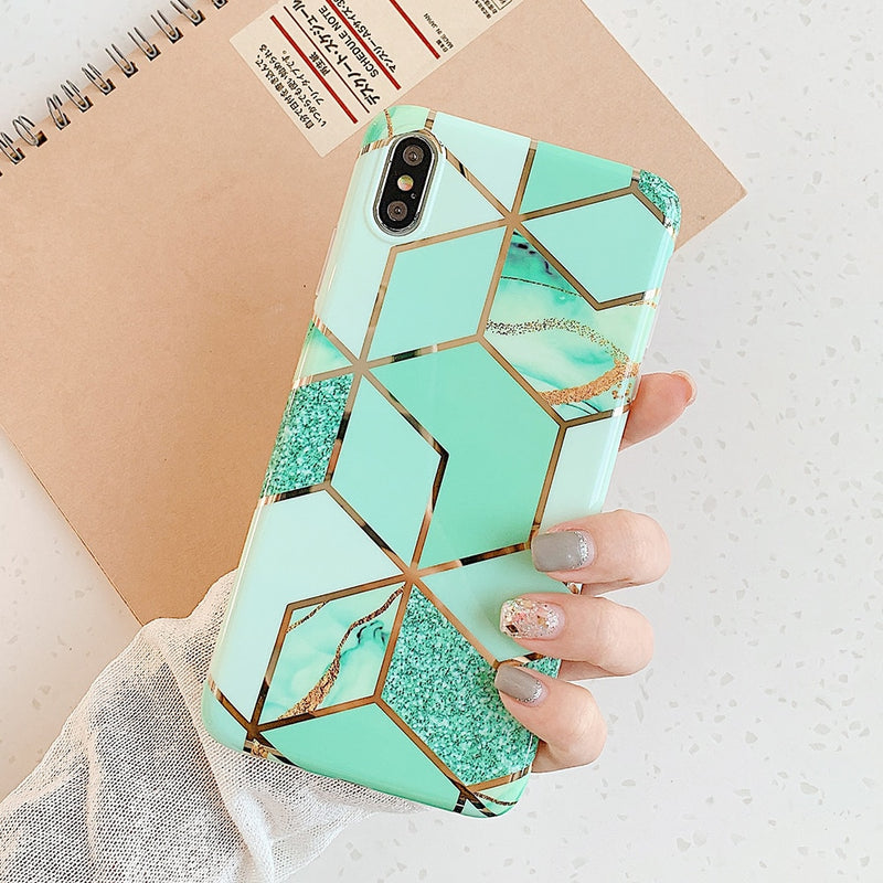 Designer Electroplated Marble iPhone Cases