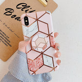 Marble Folded Holder iPhone Case