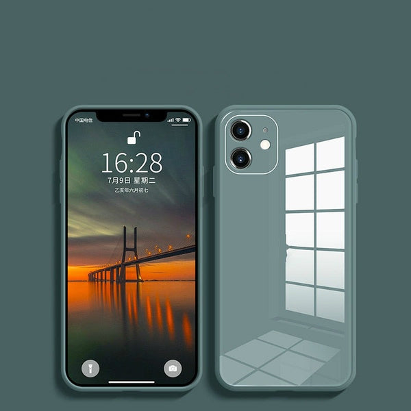 Frame Tempered Glass iPhone Case