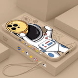 Cute Astronaut Lanyard iPhone Case