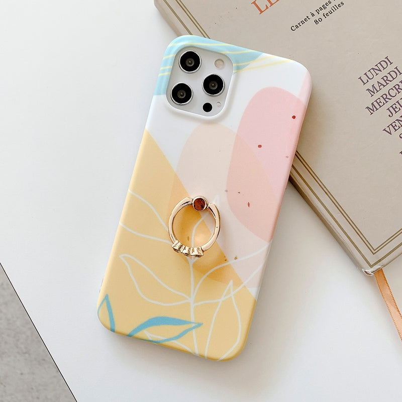 Floral Ring Holder iPhone Case