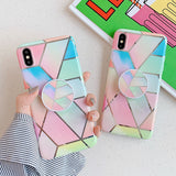 Marble Folded Holder iPhone Case