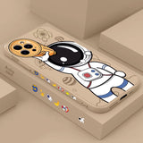 Cute Telescope Astronaut iPhone Case