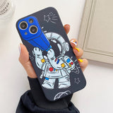 Telescope Astronaut Hand Lanyard iPhone Case