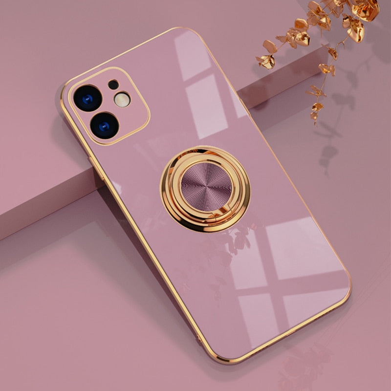 Stylish Metal Ring iPhone Case