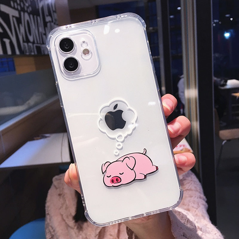 Cute Cartoon Clear iPhone Case