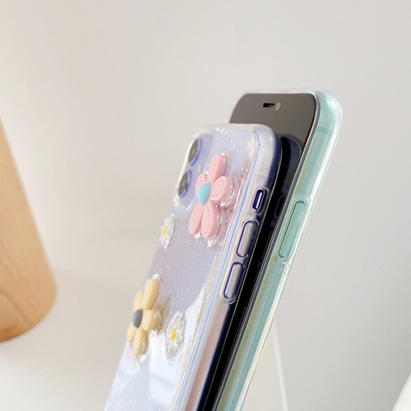 Daisy Flower Clear iPhone Case