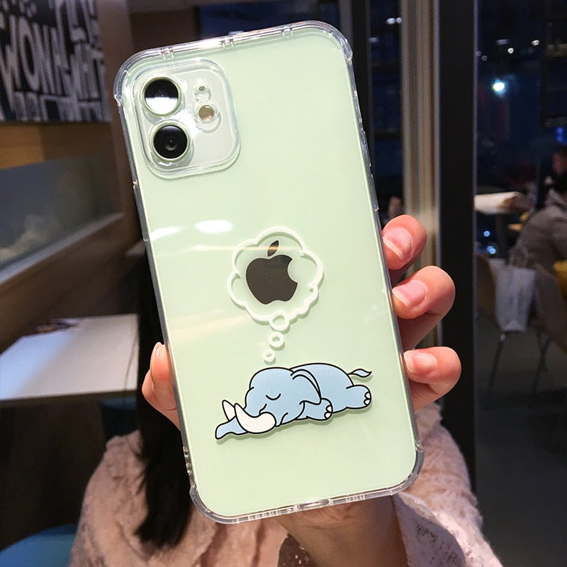 Cute Cartoon Clear iPhone Case