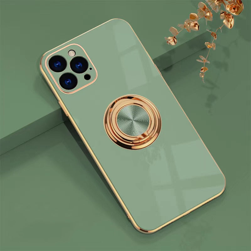 Stylish Metal Ring iPhone Case