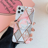 Marble Folded Holder iPhone Case