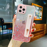 Glitter Wrist Strap Stand iPhone Case