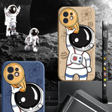 Cute Astronaut Lanyard iPhone Case