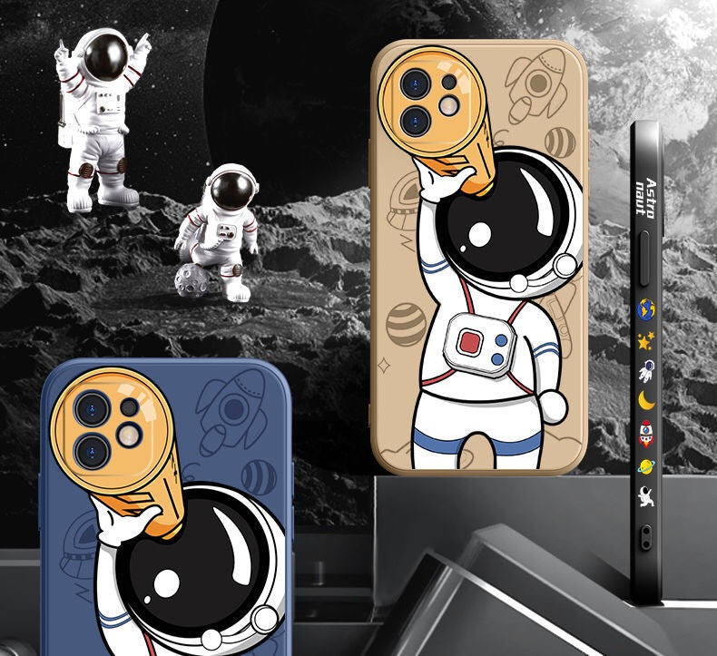 Cute Telescope Astronaut iPhone Case