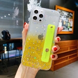 Glitter Wrist Strap Stand iPhone Case