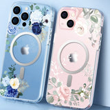 Floral MagSafe Transparent iPhone Case