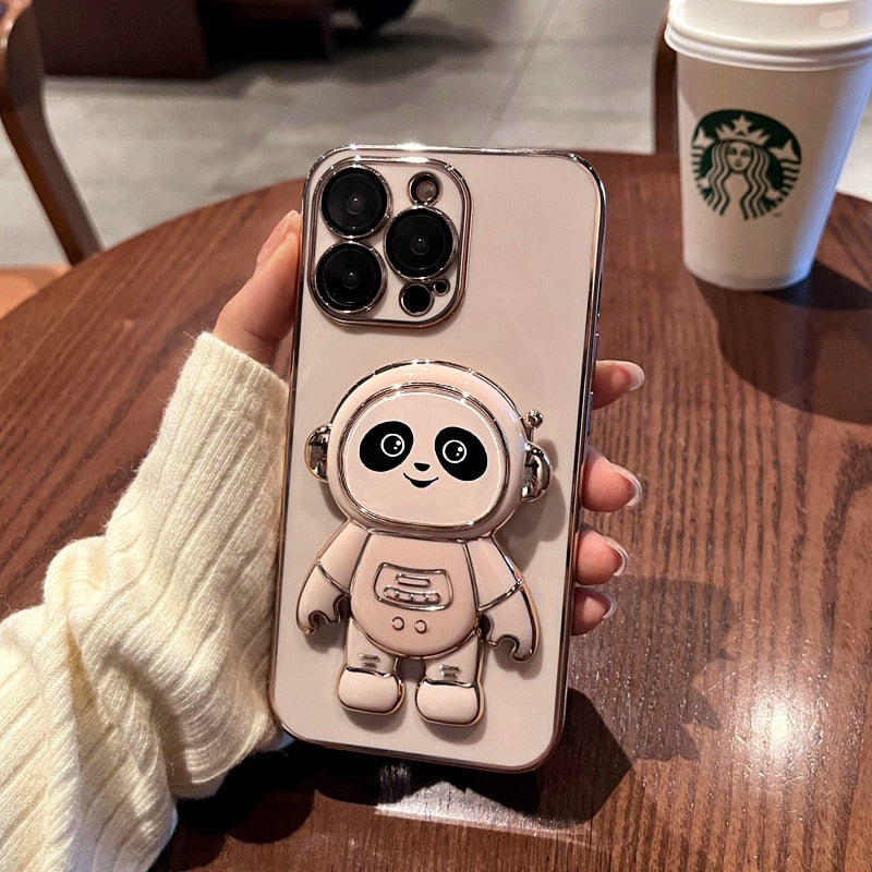 Cute Panda Astronaut iPhone Case