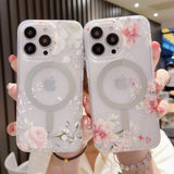 Floral MagSafe Transparent iPhone Case