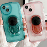 Funky Astronaut Clear Stand iPhone Case