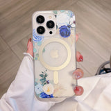 Floral MagSafe Transparent iPhone Case