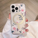 Floral MagSafe Transparent iPhone Case