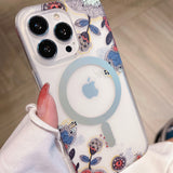 Floral MagSafe Transparent iPhone Case