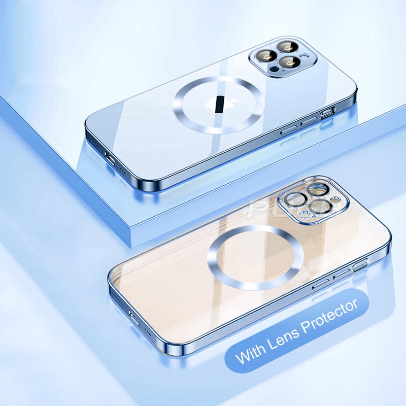 Transparent Electroplated MagSafe iPhone Case