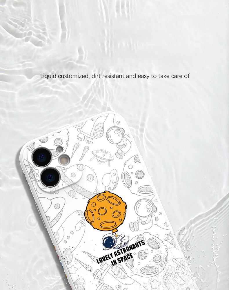 Cute Astronaut Planet iPhone Case