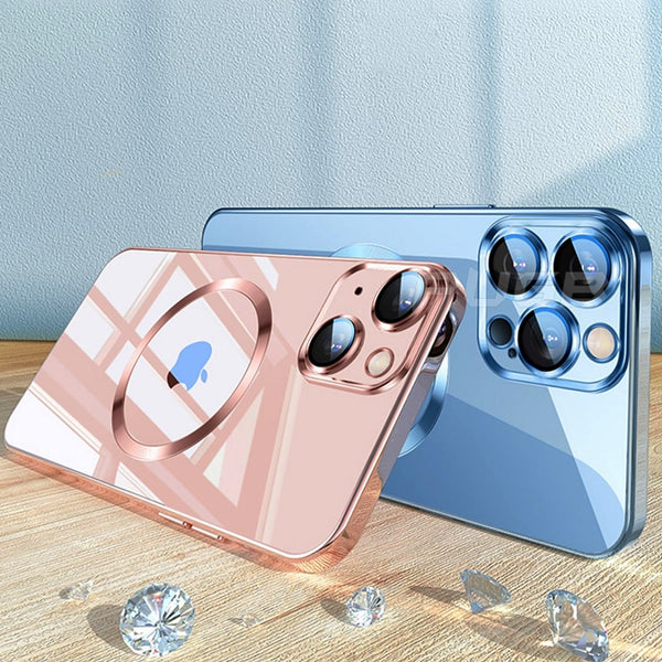 Transparent Electroplated MagSafe iPhone Case