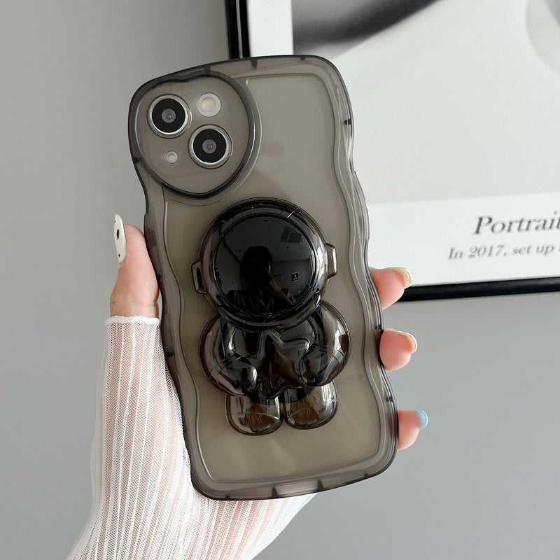 Funky Astronaut Clear Stand iPhone Case