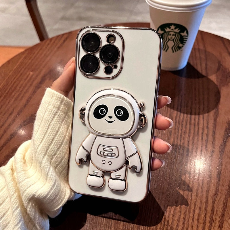 Cute Panda Astronaut iPhone Case