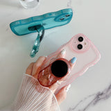 Funky Astronaut Clear Stand iPhone Case