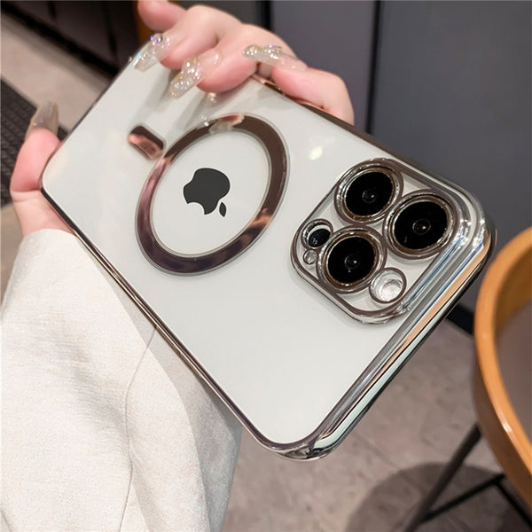 Luxury Electroplated Clear MagSafe iPhone Case