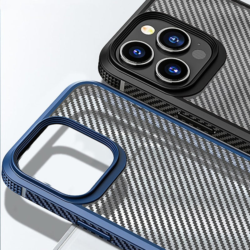 Carbon Pattern Shockproof iPhone Case