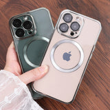 Transparent Electroplated MagSafe iPhone Case