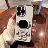 Electroplated Astronaut Holder iPhone Case