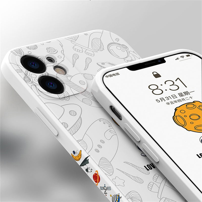 Cute Astronaut Planet iPhone Case