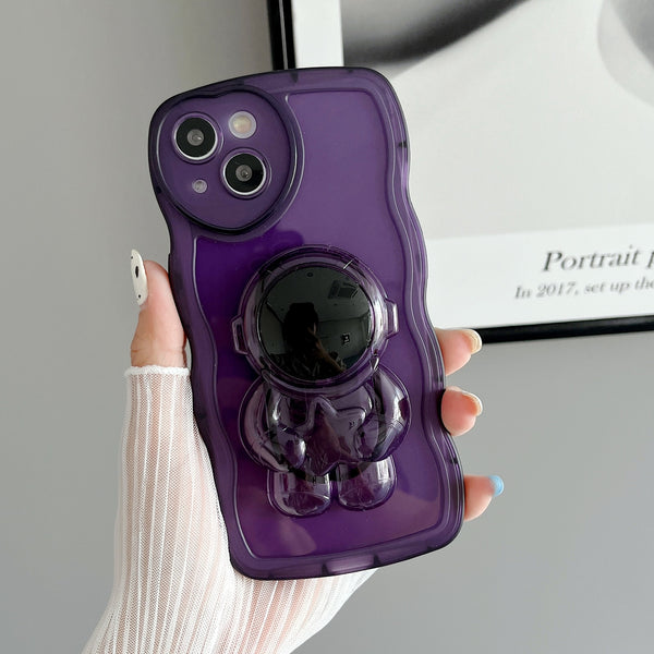 Funky Astronaut Clear Stand iPhone Case
