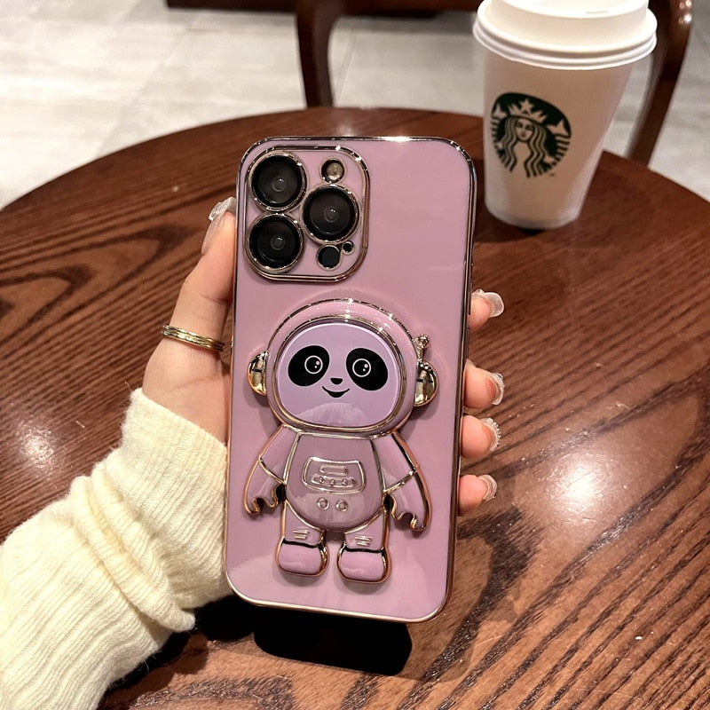 Cute Panda Astronaut iPhone Case